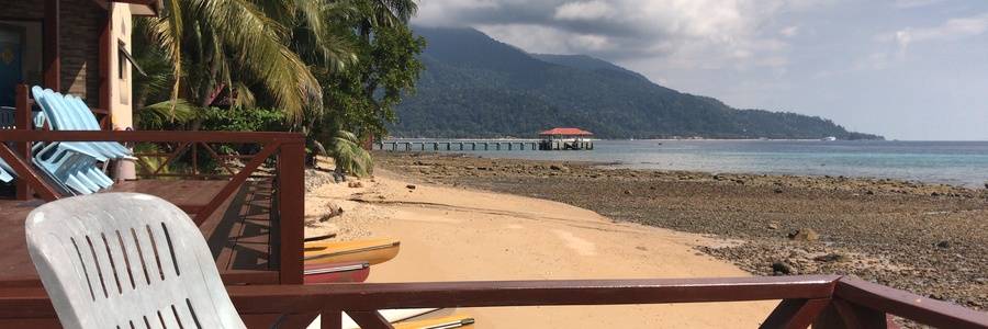 Tioman, uitzicht op strand en zee