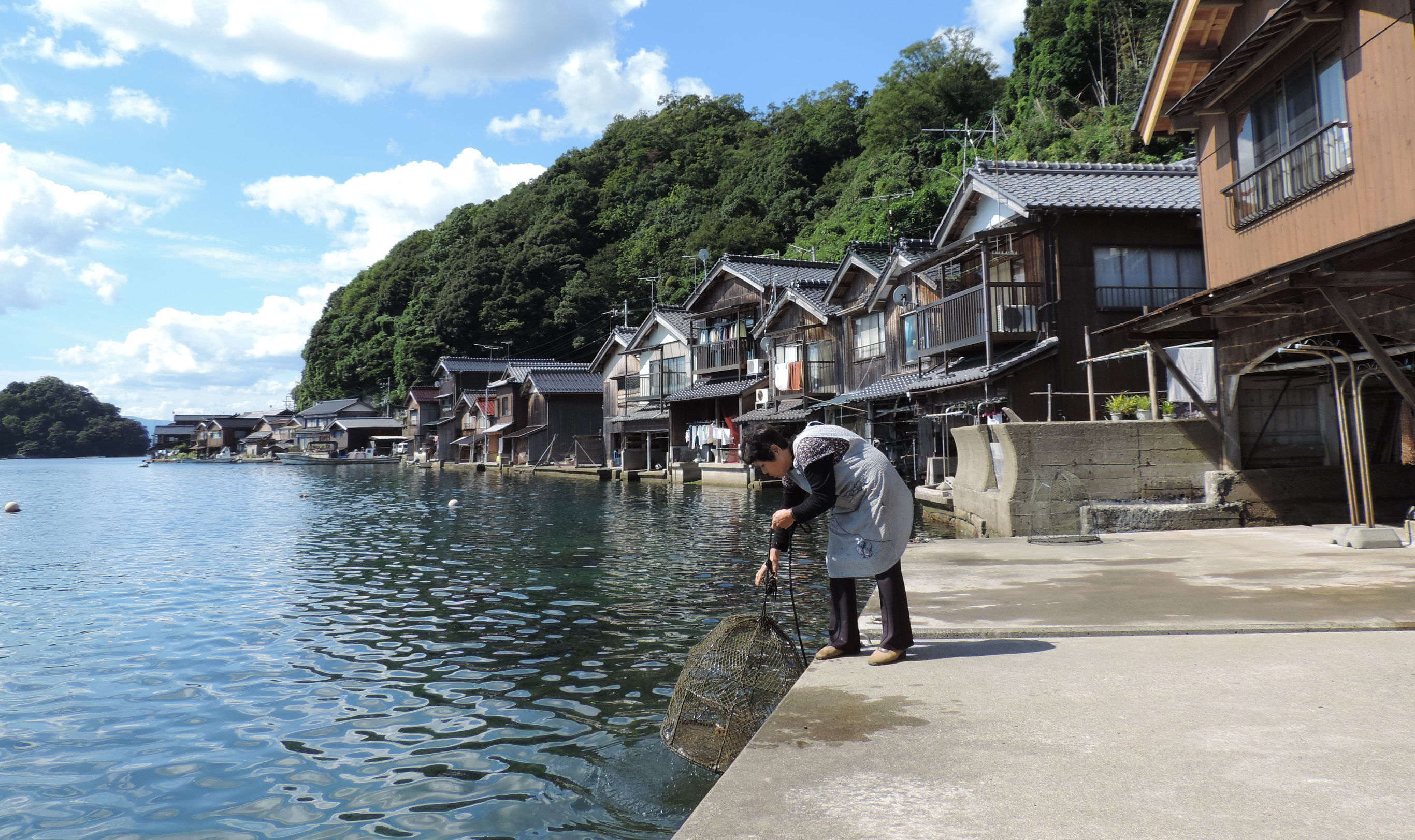Bouwsteen Japan Traditioneel boothuis aan zee